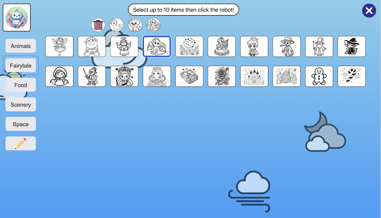 Check out the AI Colouring Page creator